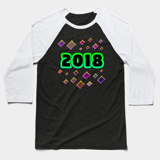 Colorful 2018 Baseball T-Shirt by dblaiya